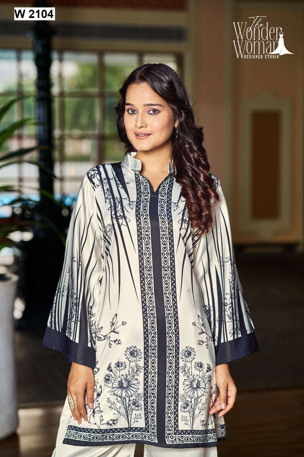 W 2104 Pakistani The Wonder Woman Cotton Satin Co Ord Set Supplier