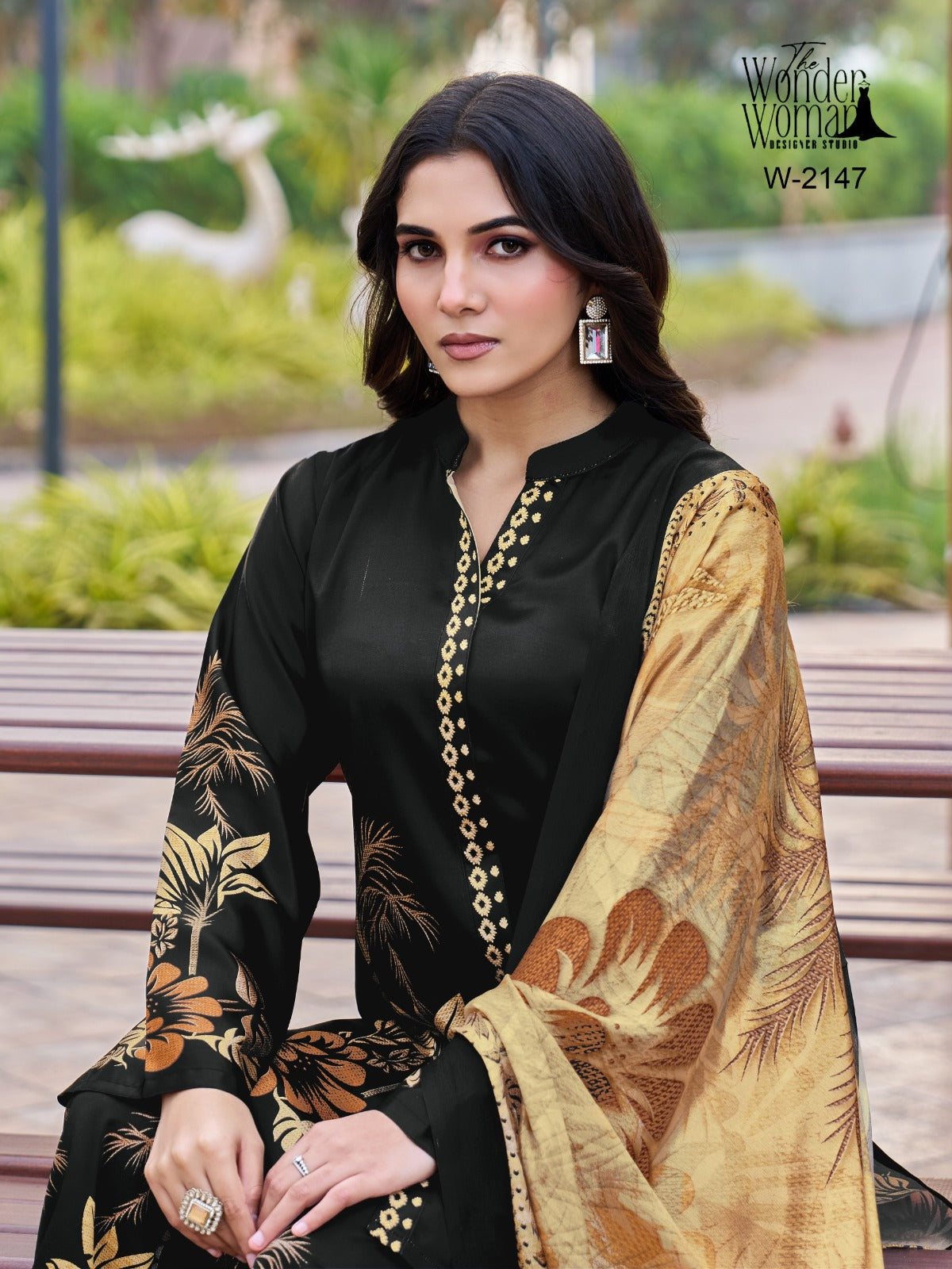 W 2147 The Wonder Woman Imported Satin Readymade Plazzo Style Suits Wholesaler Gujarat
