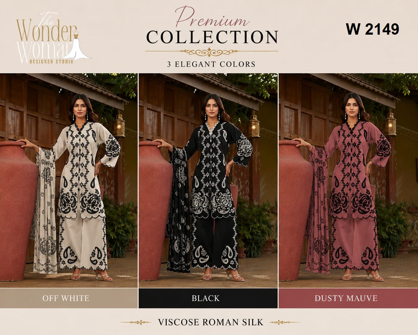 W 2149 The Wonder Woman Roman Silk Readymade Pant Style Suits Supplier Gujarat