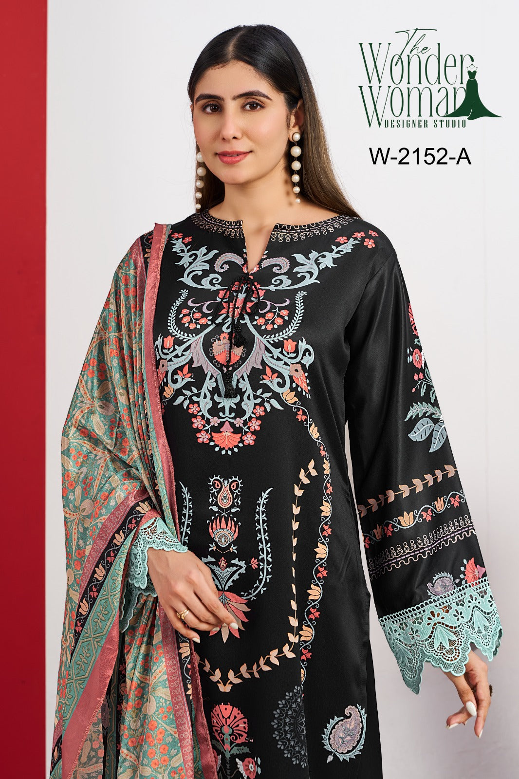 W 2152 Ab The Wonder Woman Pakistani Readymade Suits Wholesaler India