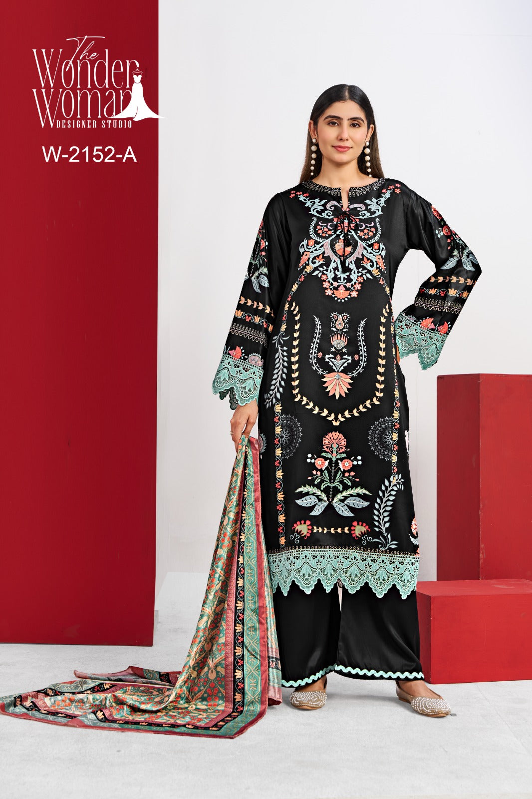 W 2152 Ab The Wonder Woman Pakistani Readymade Suits Wholesaler India