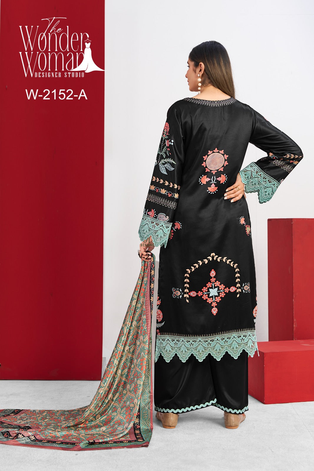 W 2152 Ab The Wonder Woman Pakistani Readymade Suits Wholesaler India