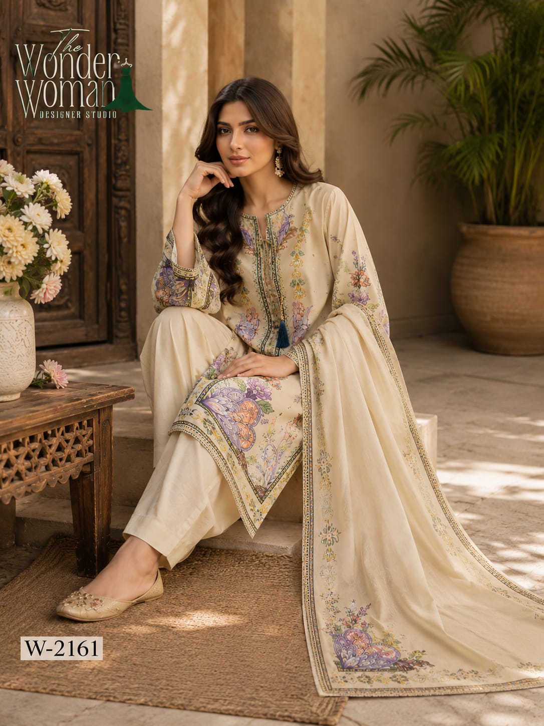 W 2161 The Wonder Woman Satin Readymade Suits Wholesale Rate