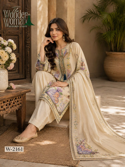 W 2161 The Wonder Woman Satin Readymade Suits Wholesale Rate