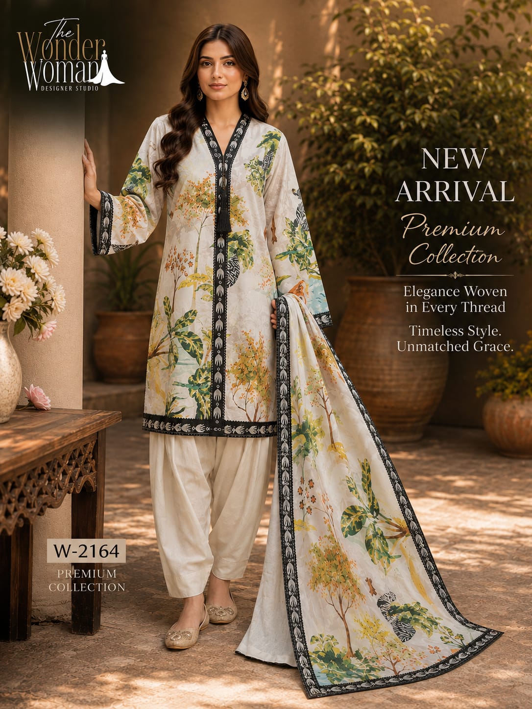 W 2164 The Wonder Woman Satin Readymade Suits Exporter India