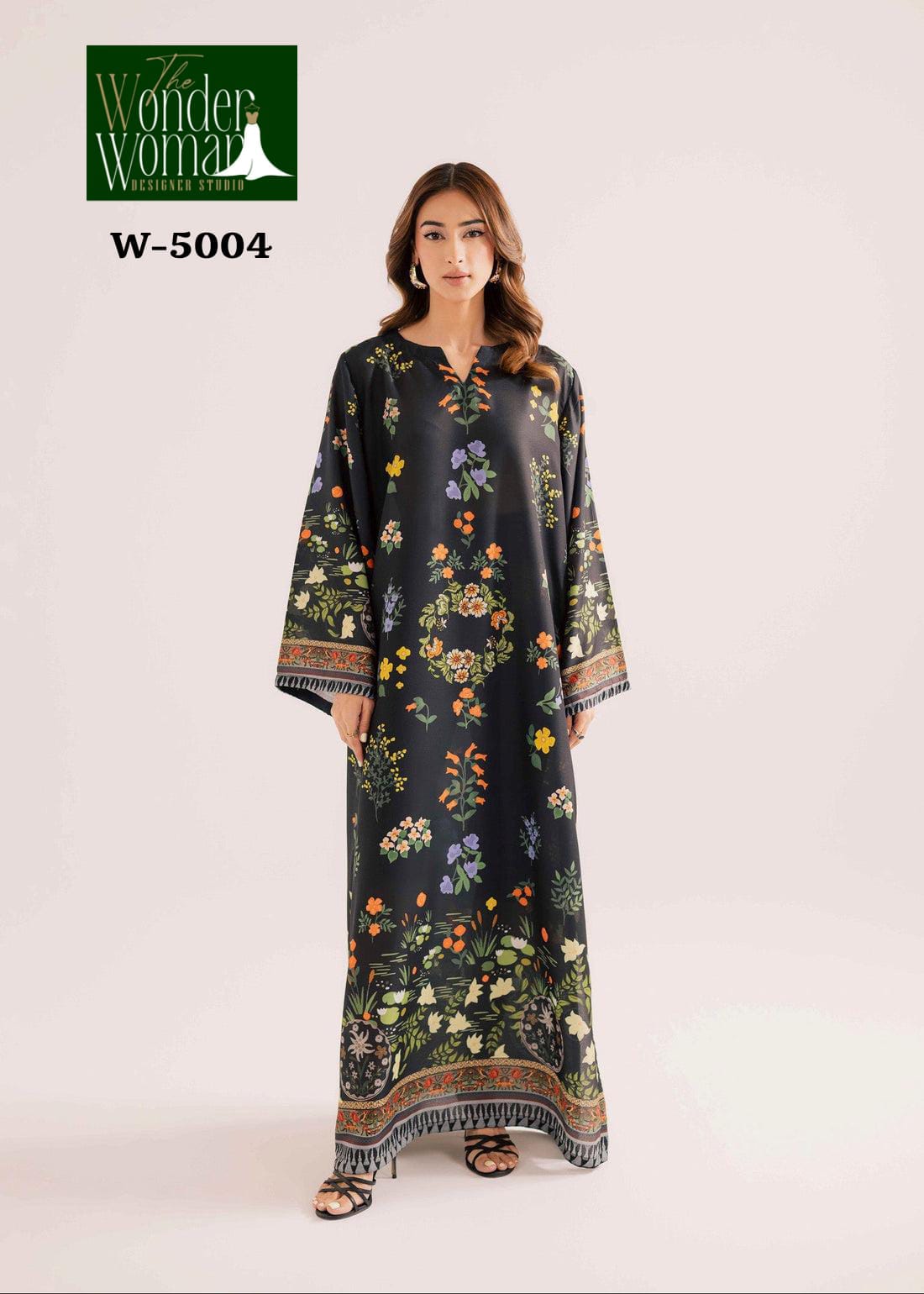 W 5002-5004-5006 The Wonder Woman Mal Satin Kaftans Wholesaler Ahmedabad