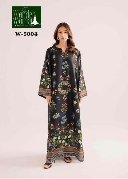 W 5002-5004-5006 The Wonder Woman Mal Satin Kaftans Wholesaler Ahmedabad