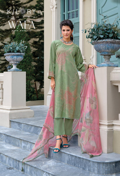 Wafa Kilory Pure Lawn Pant Style Suits Wholesale Price