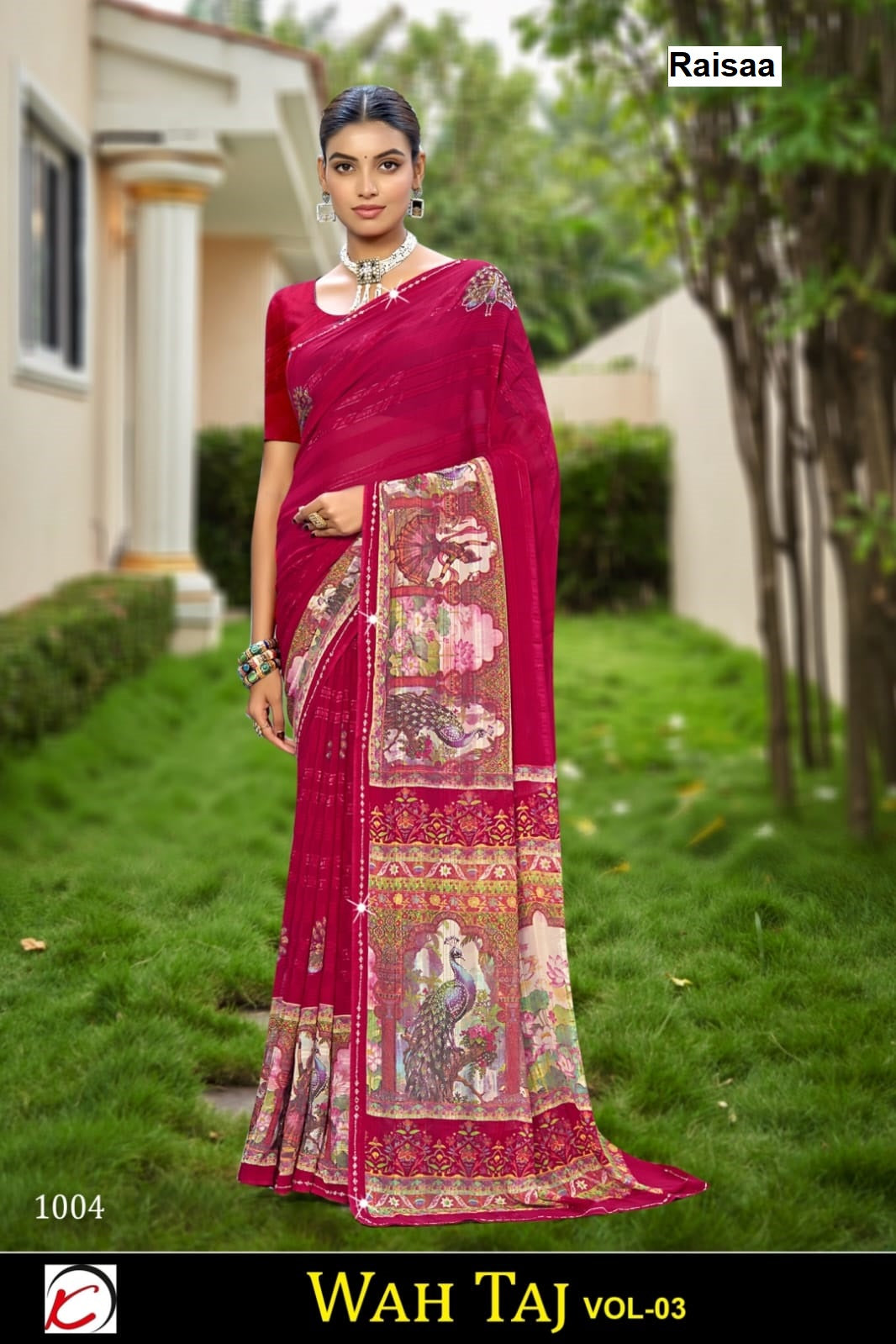 Wah Taj Vol 3 Raisaa Weightless Sarees Exporter