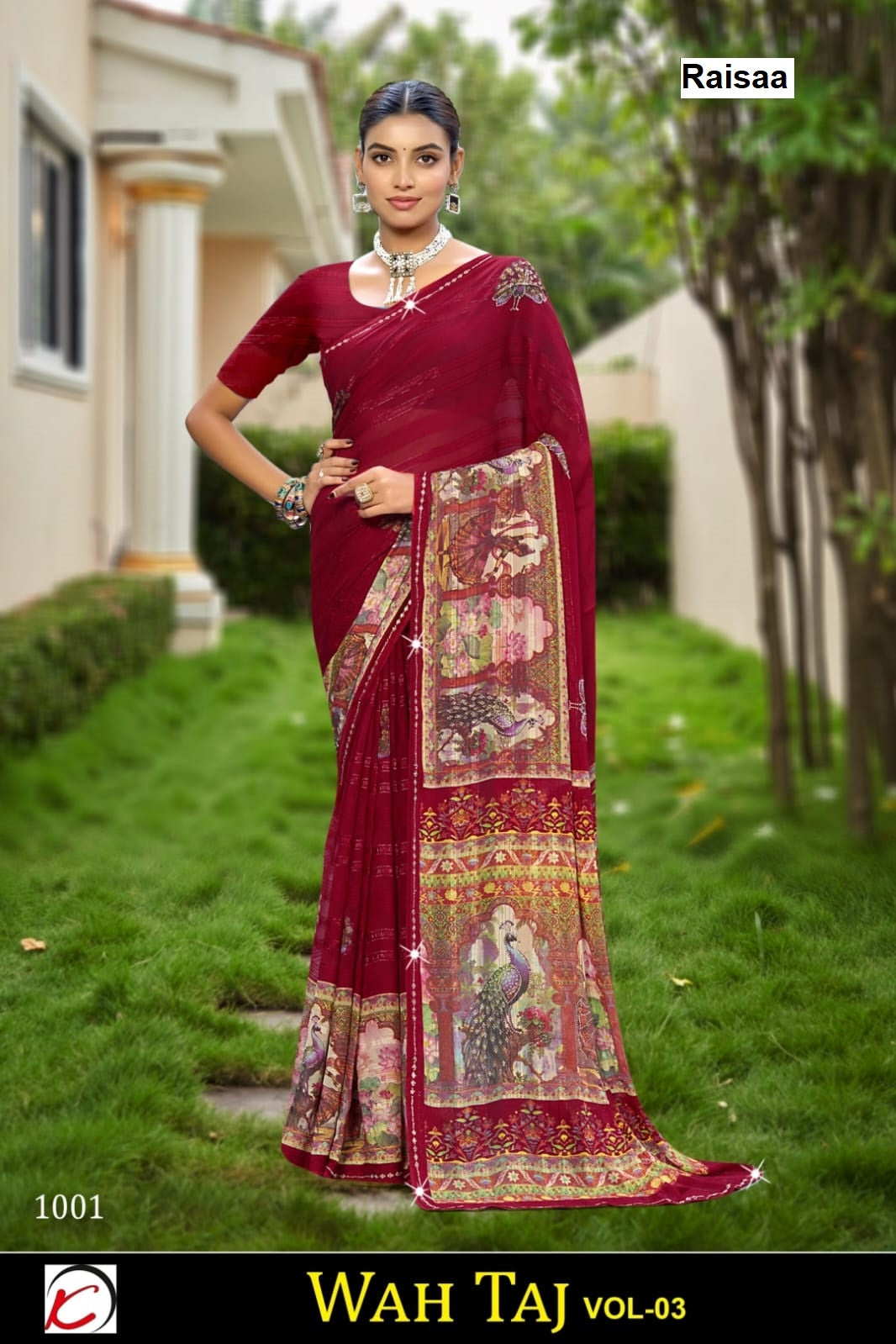 Wah Taj Vol 3 Raisaa Weightless Sarees Exporter