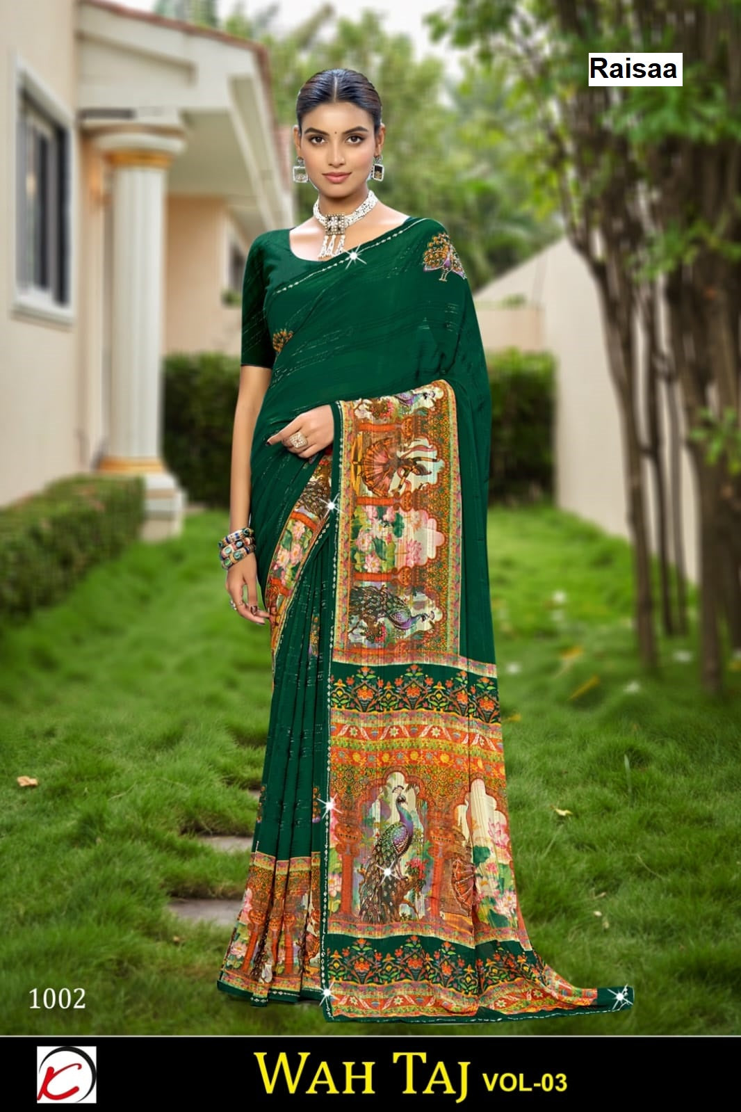 Wah Taj Vol 3 Raisaa Weightless Sarees Exporter