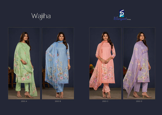 Wajiha 2503 Sargam Prints Cambric Pant Style Suits Wholesale Price