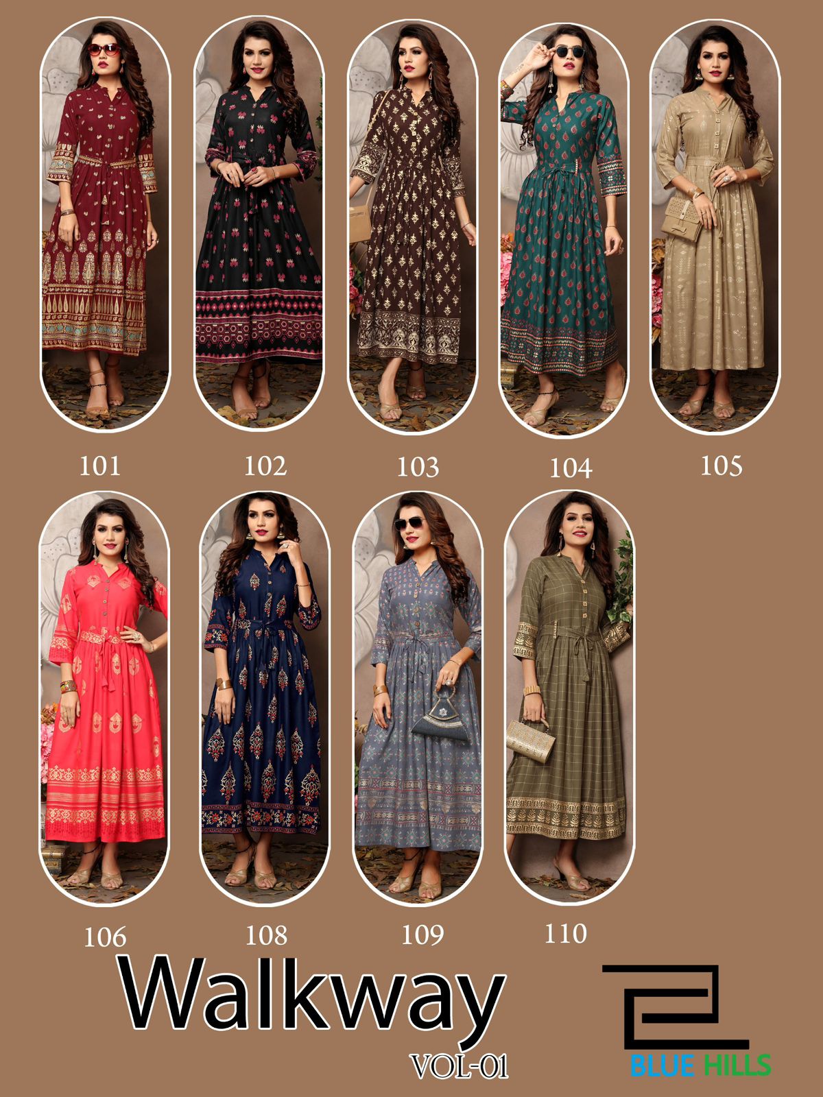 Walkway Vol 1 Blue Hills Rayon 14Kg One Piece Supplier India
