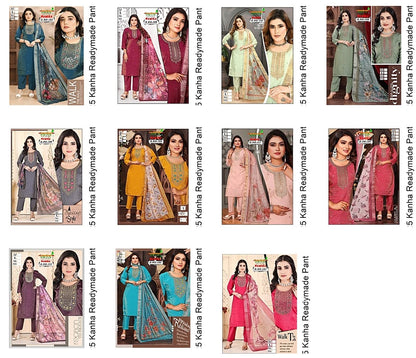 Wamika 290425 Kanha Roman Simmer Readymade Pant Style Suits Wholesale Price