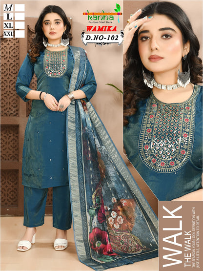 Wamika 290425 Kanha Roman Simmer Readymade Pant Style Suits Wholesale Price