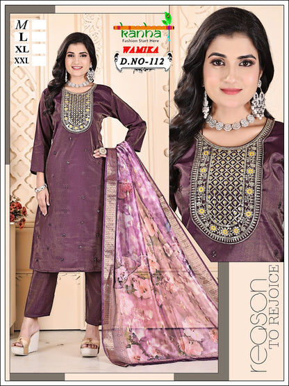 Wamika Kanha Roman Simmer Readymade Pant Style Suits Wholesale Rate