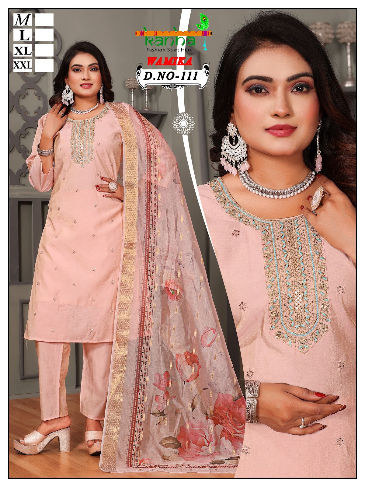 Wamika Kanha Roman Simmer Readymade Pant Style Suits Wholesale Rate