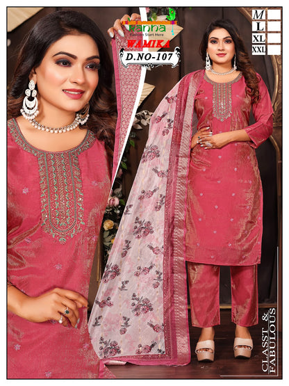 Wamika Kanha Roman Simmer Readymade Pant Style Suits Wholesale Rate