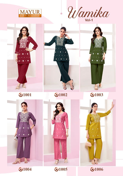 Wamika Vol 1 Mayur Creation Vetican Silk Co Ord Set Wholesale Price