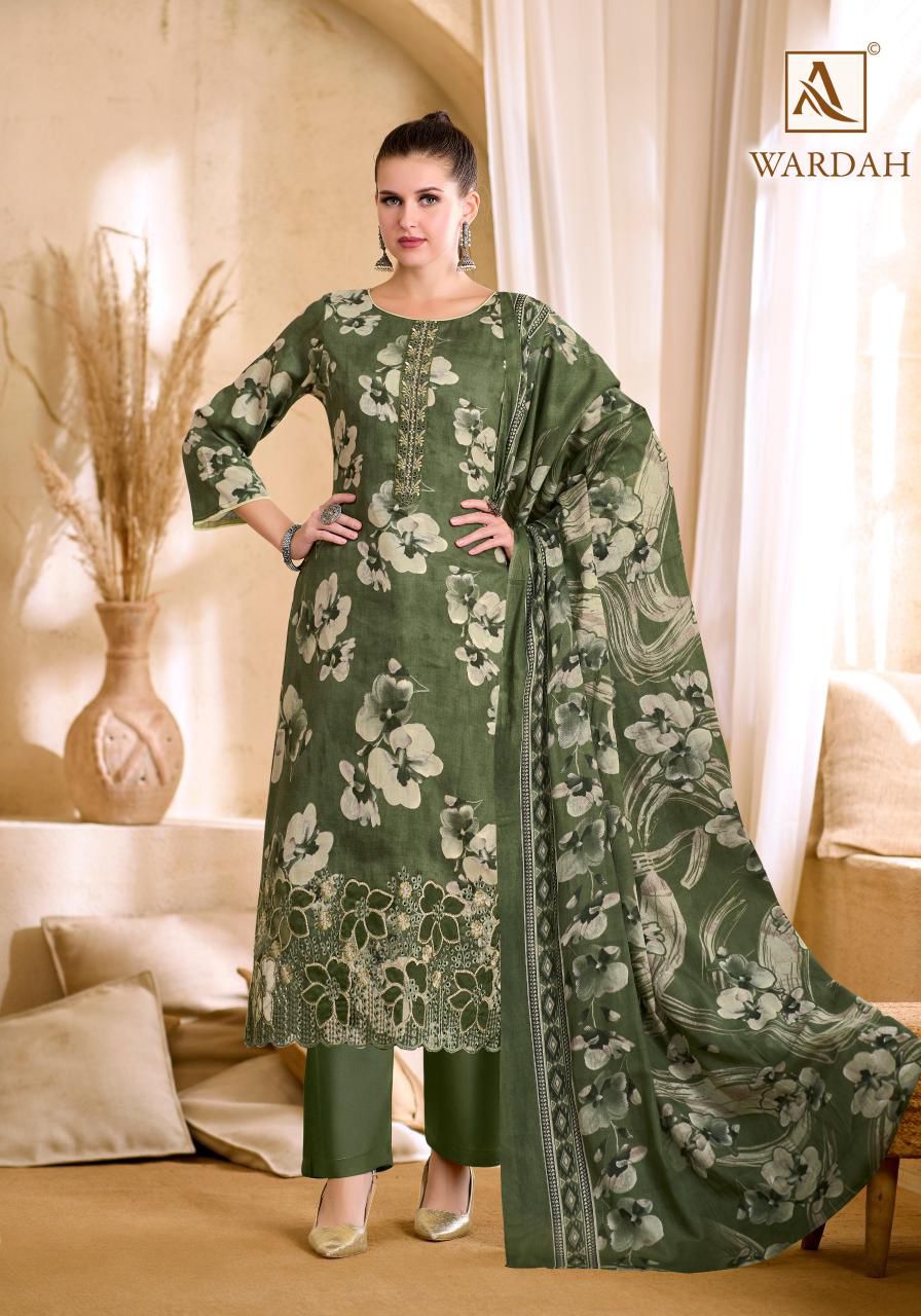 Wardah Alok Zam Cotton Karachi Salwar Suits Supplier