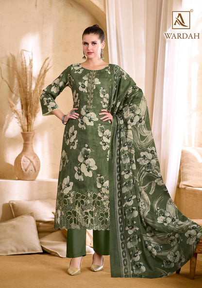 Wardah Alok Zam Cotton Karachi Salwar Suits Supplier
