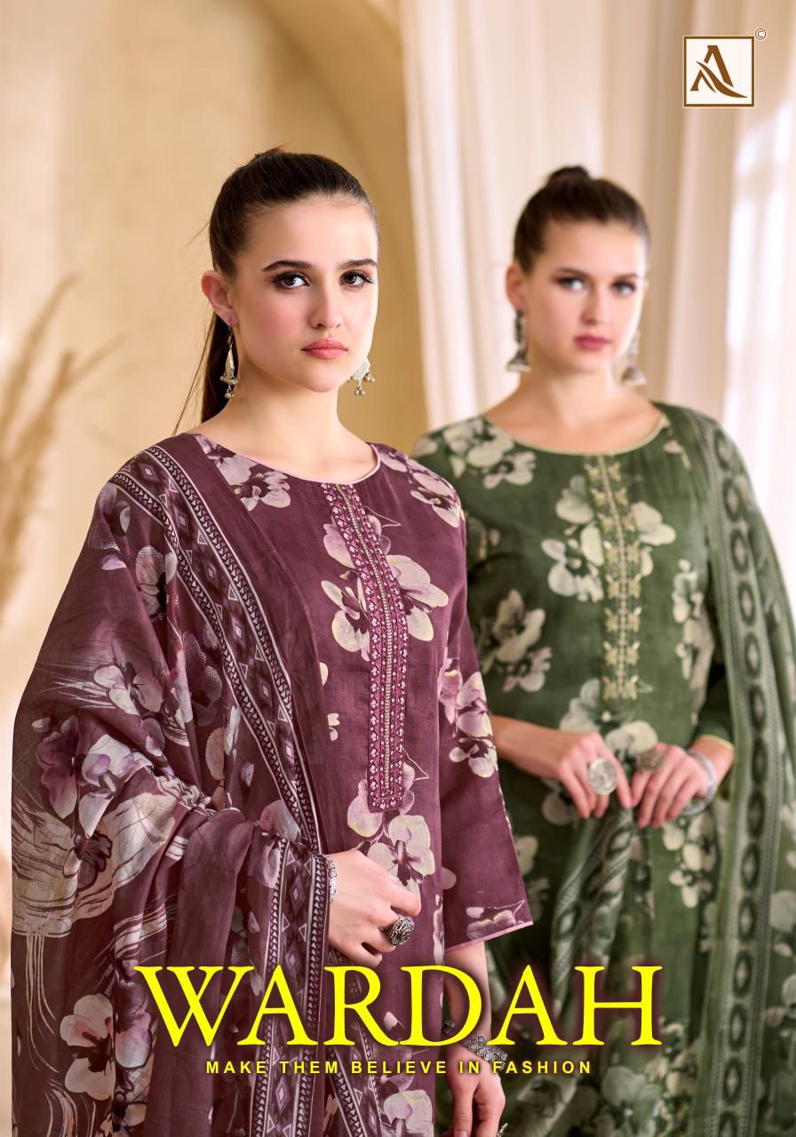 Wardah Alok Zam Cotton Karachi Salwar Suits Supplier