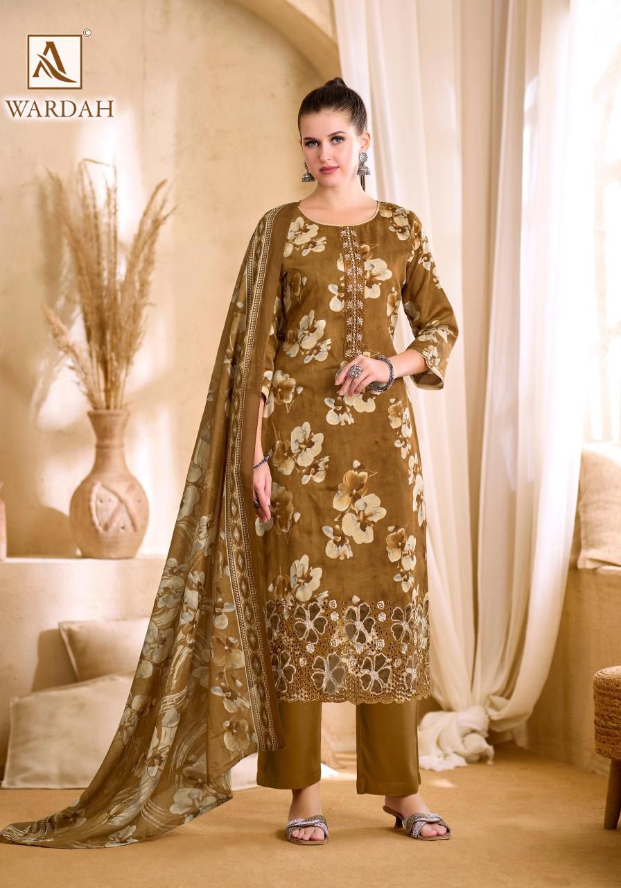 Wardah Alok Zam Cotton Karachi Salwar Suits Supplier