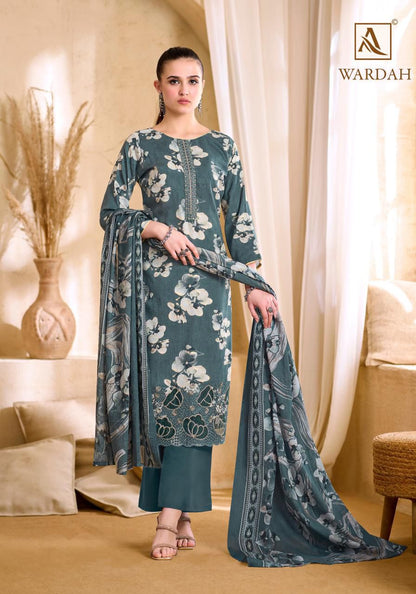Wardah Alok Zam Cotton Karachi Salwar Suits Supplier