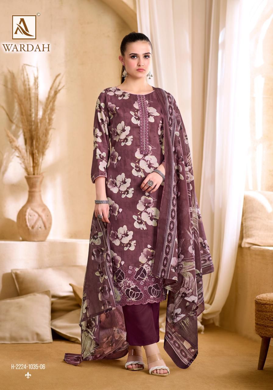 Wardah Alok Zam Cotton Karachi Salwar Suits Supplier