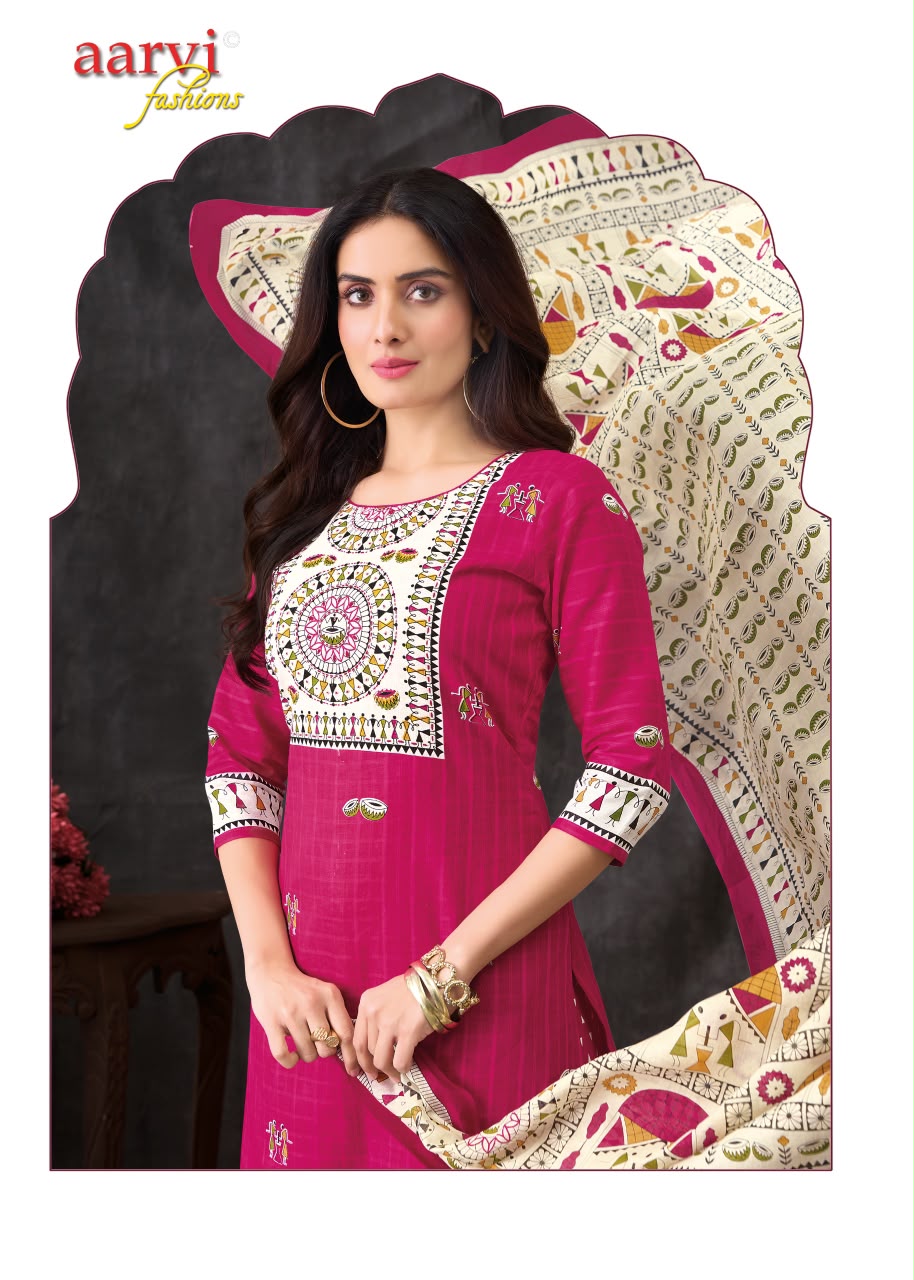 Warli Vol 1 Aarvi Fashions Readymade Cotton Pant Suits Supplier India