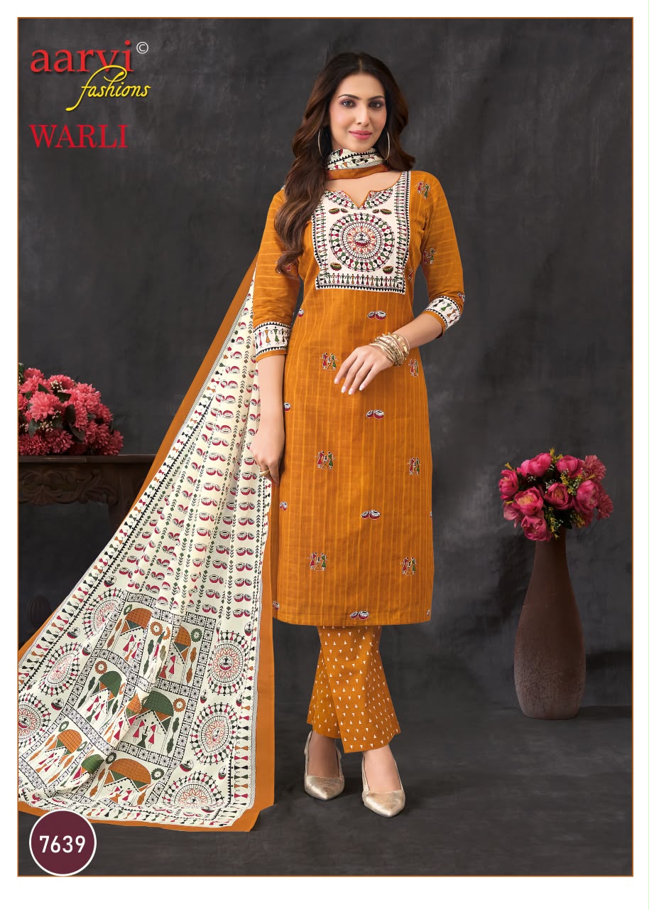 Warli Vol 1 Aarvi Fashions Readymade Cotton Pant Suits Supplier India