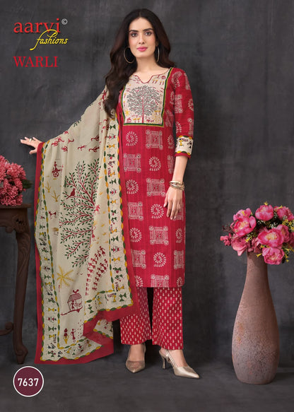 Warli Vol 1 Aarvi Fashions Readymade Cotton Pant Suits Supplier India