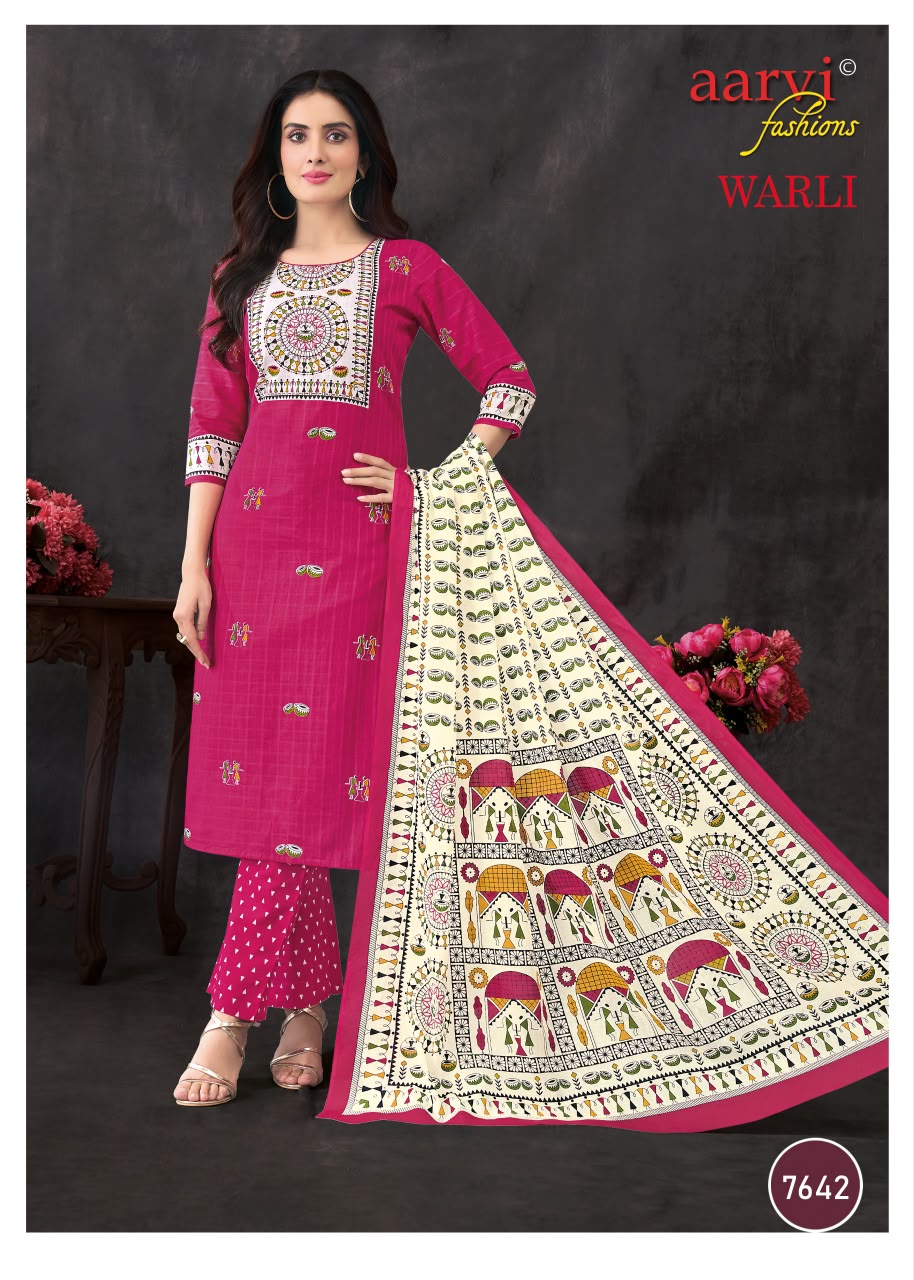 Warli Vol 1 Aarvi Fashions Readymade Cotton Pant Suits Supplier India