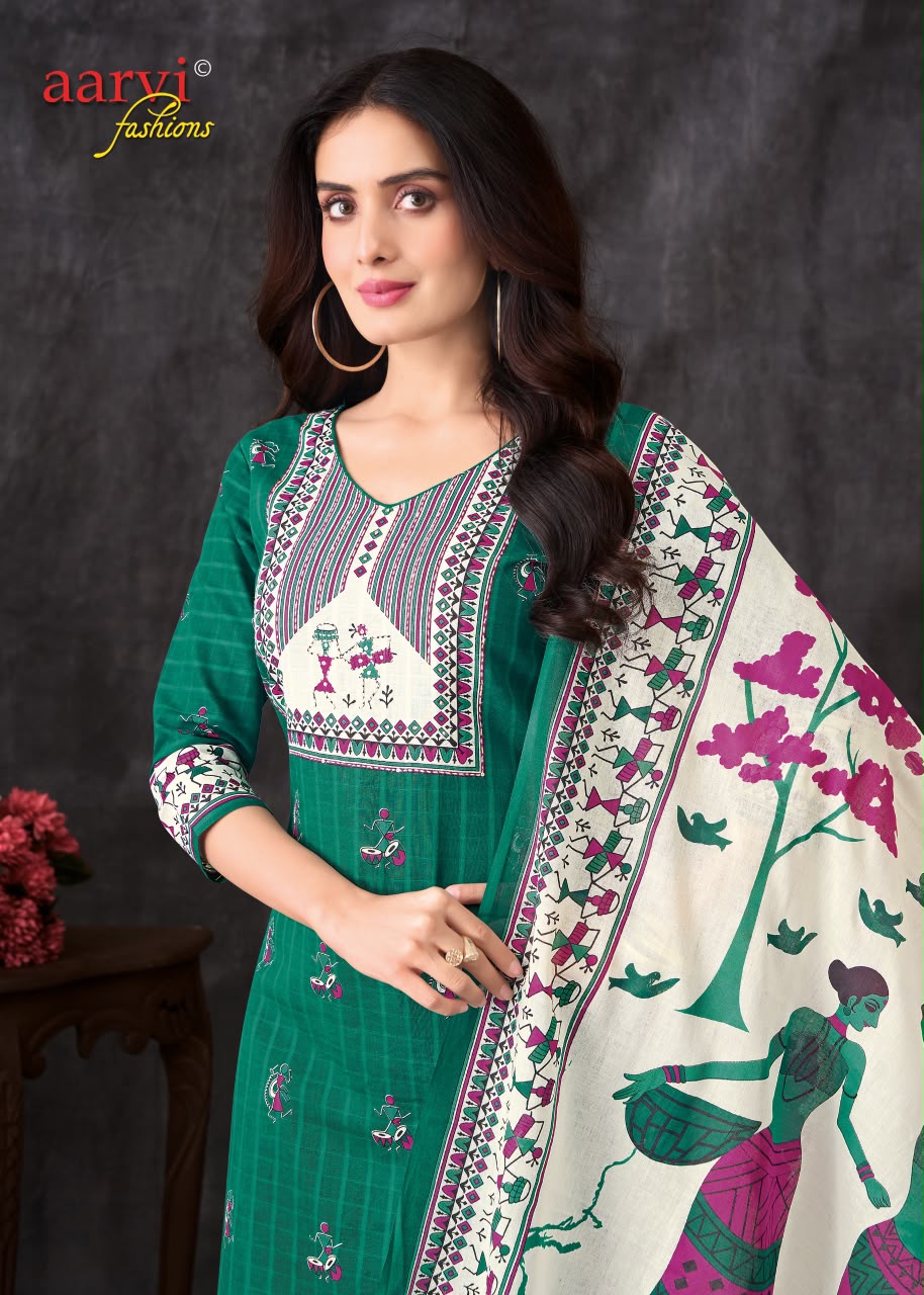 Warli Vol 1 Aarvi Fashions Readymade Cotton Pant Suits Supplier India