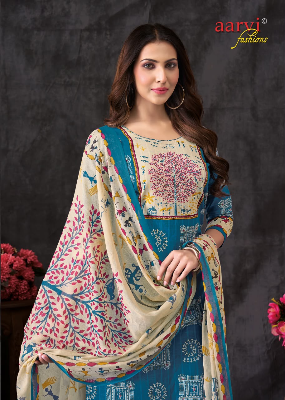 Warli Vol 1 Aarvi Fashions Readymade Cotton Pant Suits Supplier India
