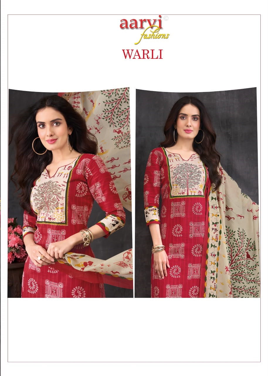Warli Vol 1 Aarvi Fashions Readymade Cotton Pant Suits Supplier India
