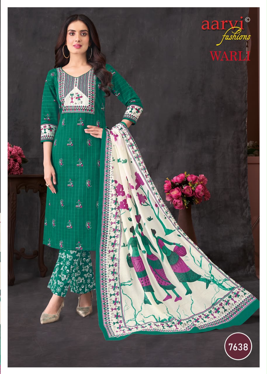 Warli Vol 1 Aarvi Fashions Readymade Cotton Pant Suits Supplier India