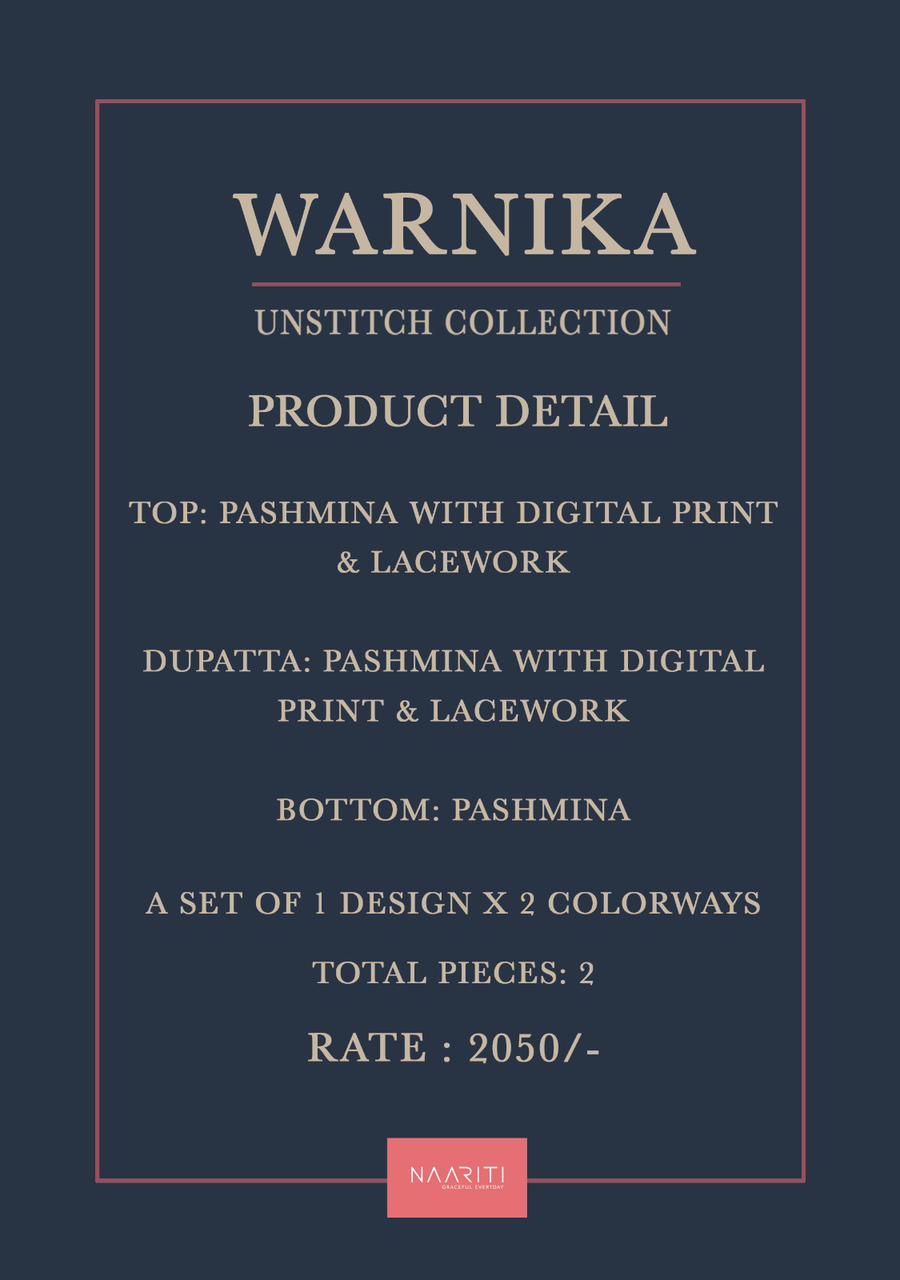 Warnika Naariti Pashmina Suits Wholesale Price