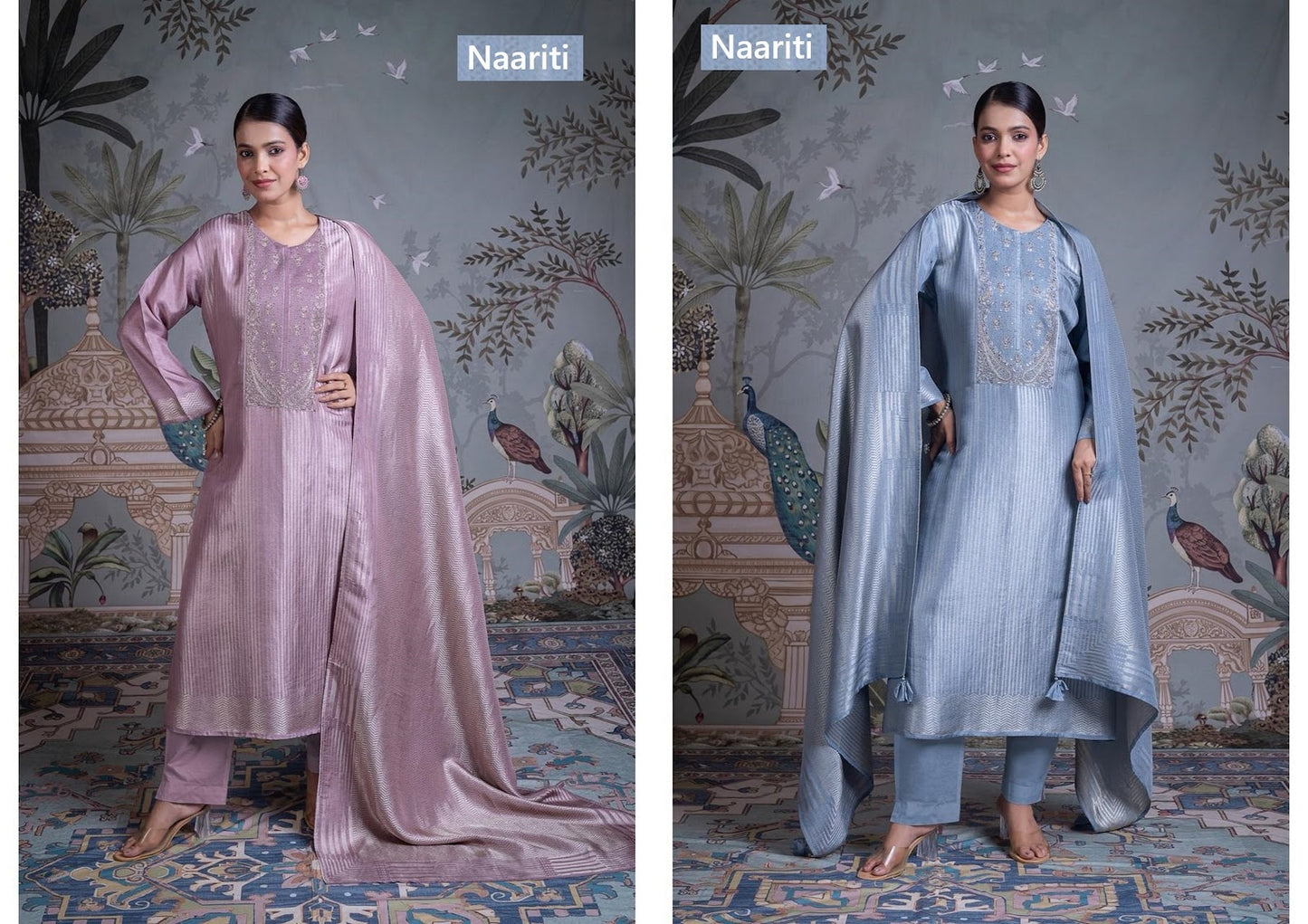 Wasla 2793 Naariti Silk Jacquard Pant Style Suits Manufacturer