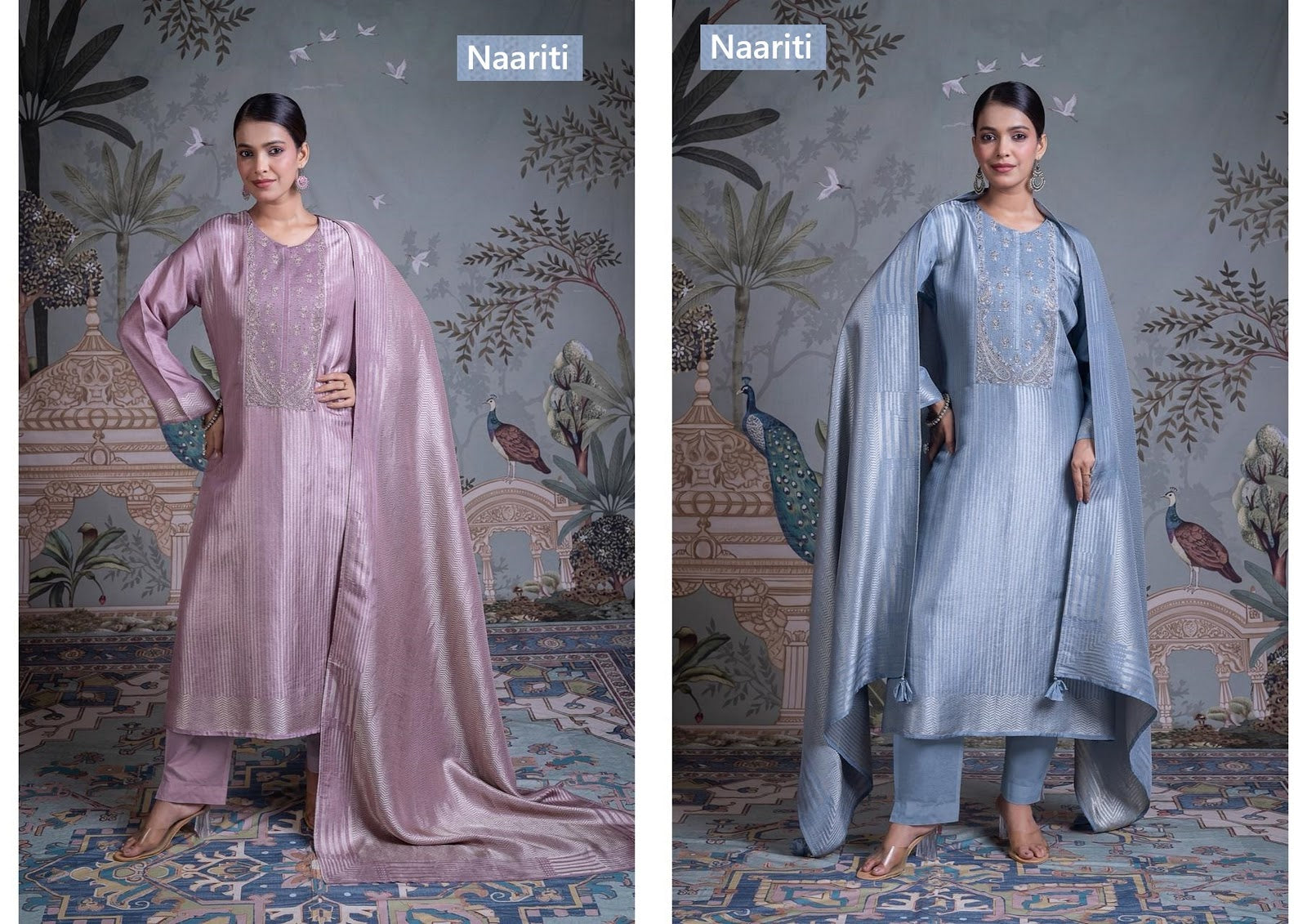 Wasla 2793 Naariti Silk Jacquard Pant Style Suits Manufacturer