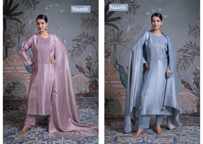 Wasla 2793 Naariti Silk Jacquard Pant Style Suits Manufacturer