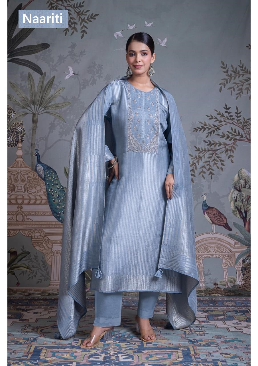 Wasla 2793 Naariti Silk Jacquard Pant Style Suits Manufacturer