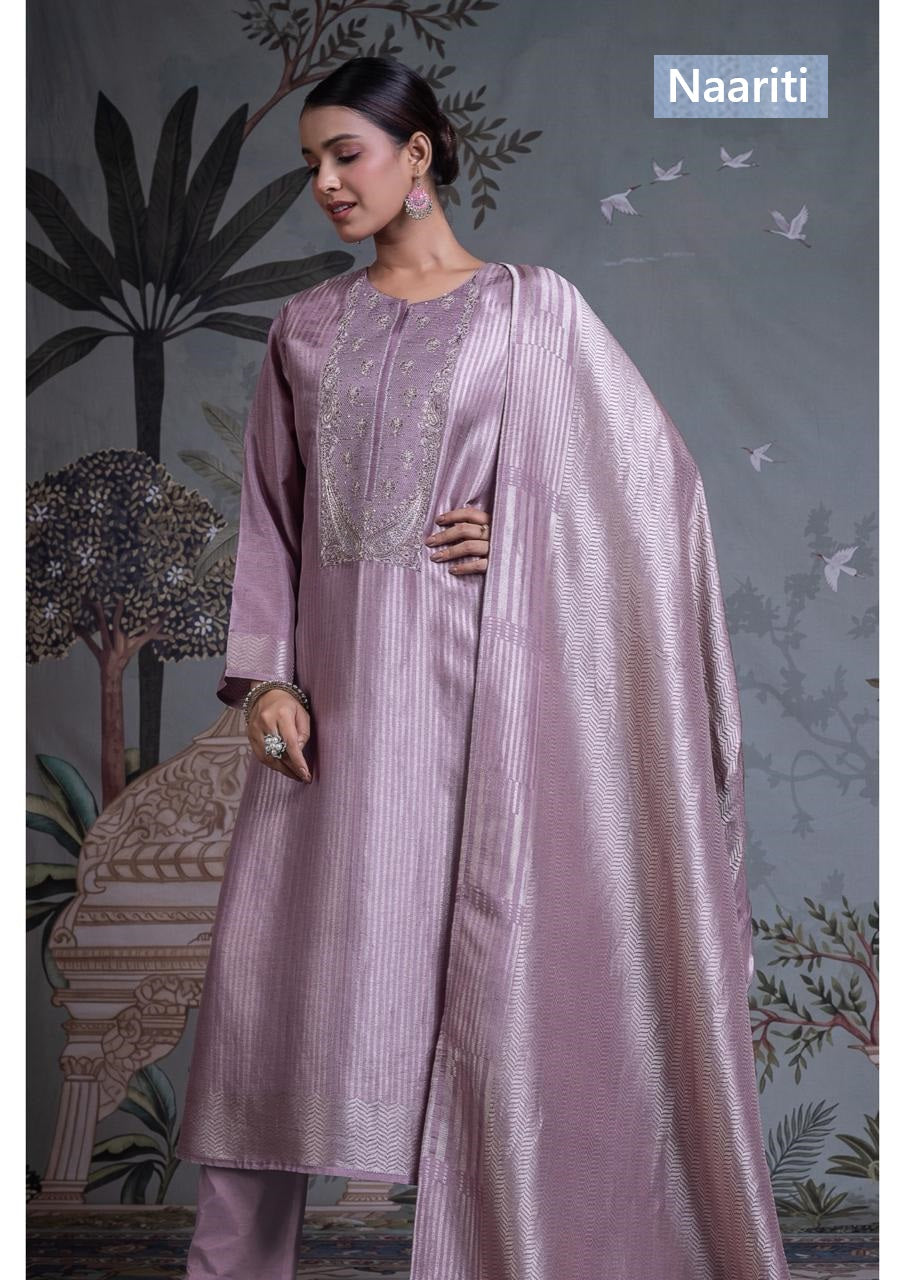 Wasla 2793 Naariti Silk Jacquard Pant Style Suits Manufacturer