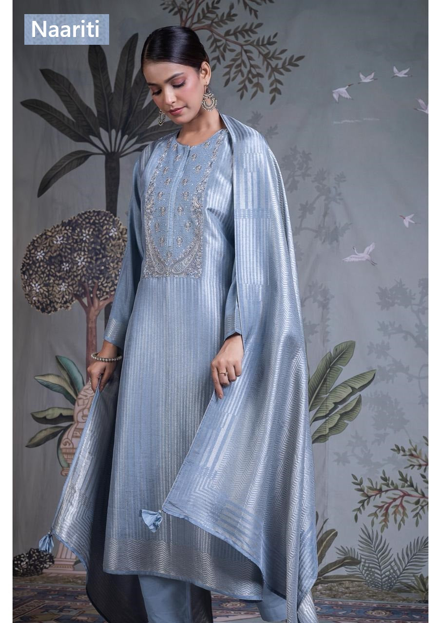 Wasla 2793 Naariti Silk Jacquard Pant Style Suits Manufacturer