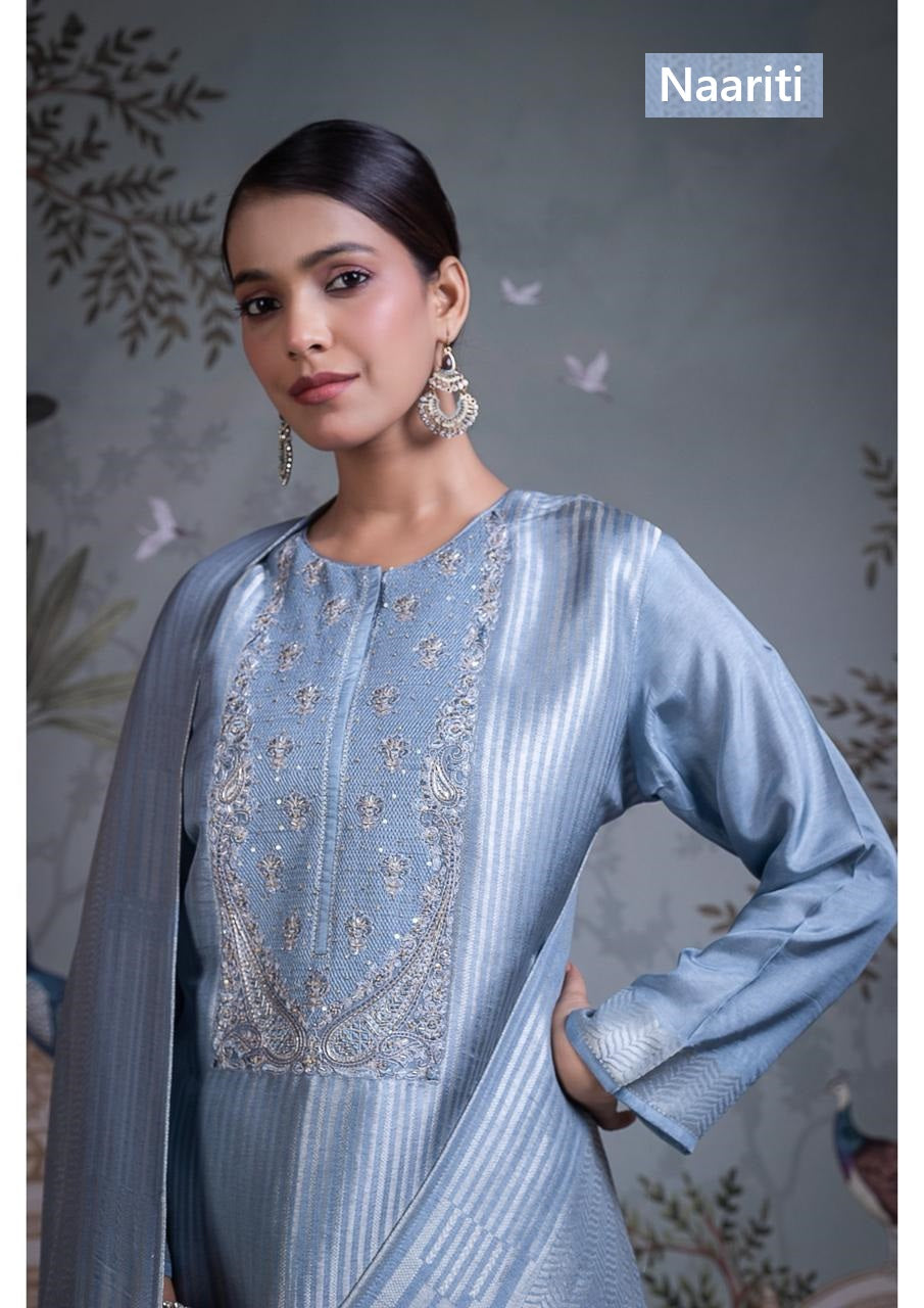 Wasla 2793 Naariti Silk Jacquard Pant Style Suits Manufacturer