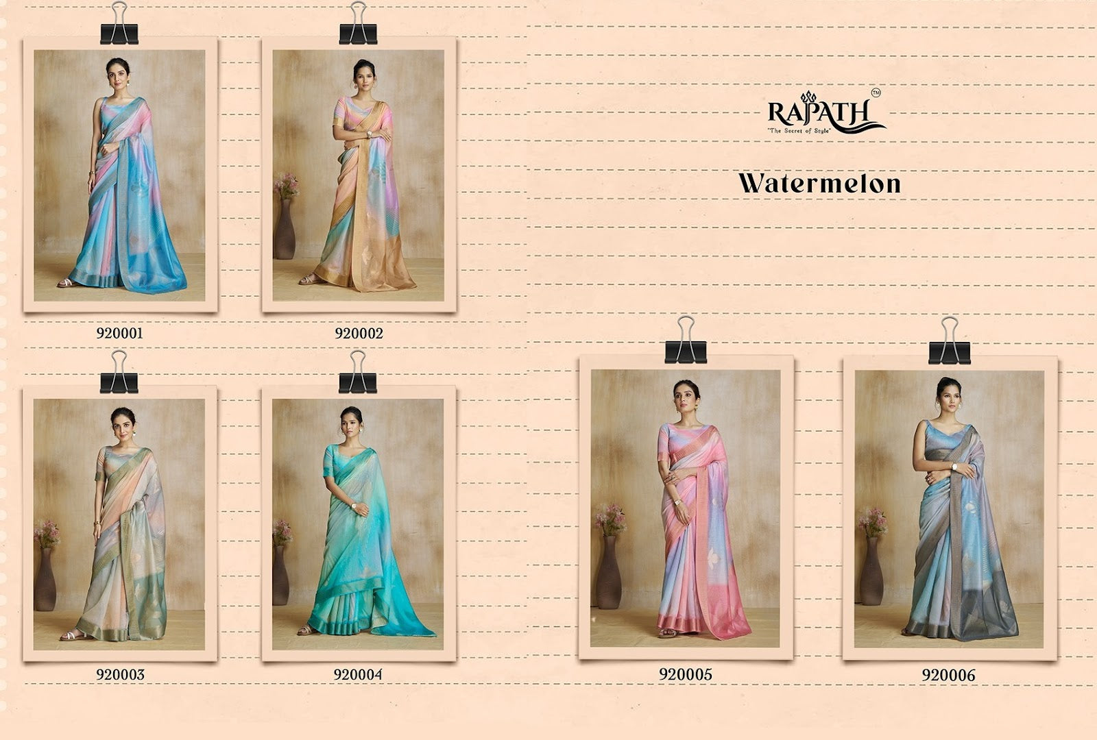 Watermelon Silk Rajpath Sarees Exporter