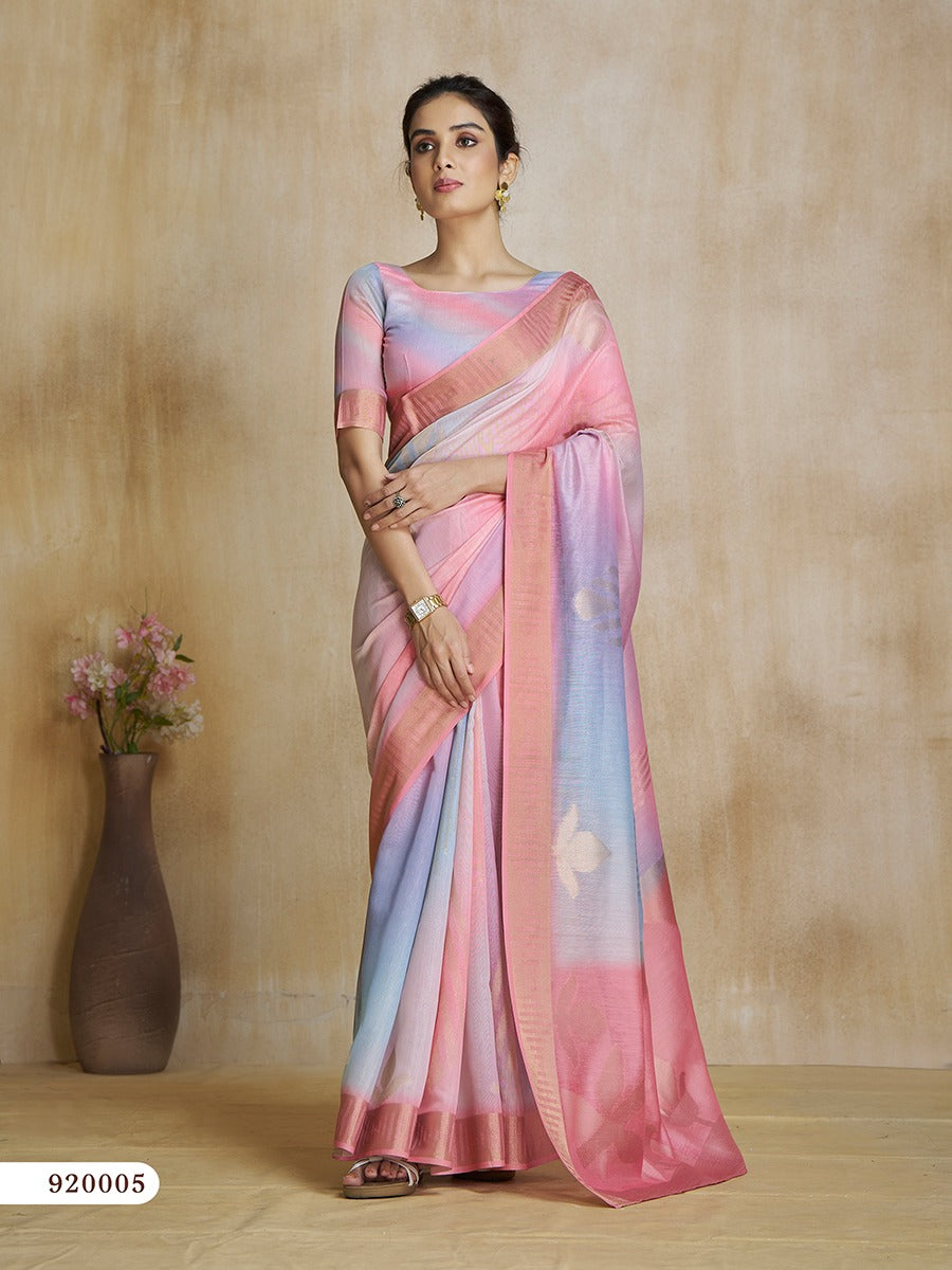 Watermelon Silk Rajpath Sarees Exporter