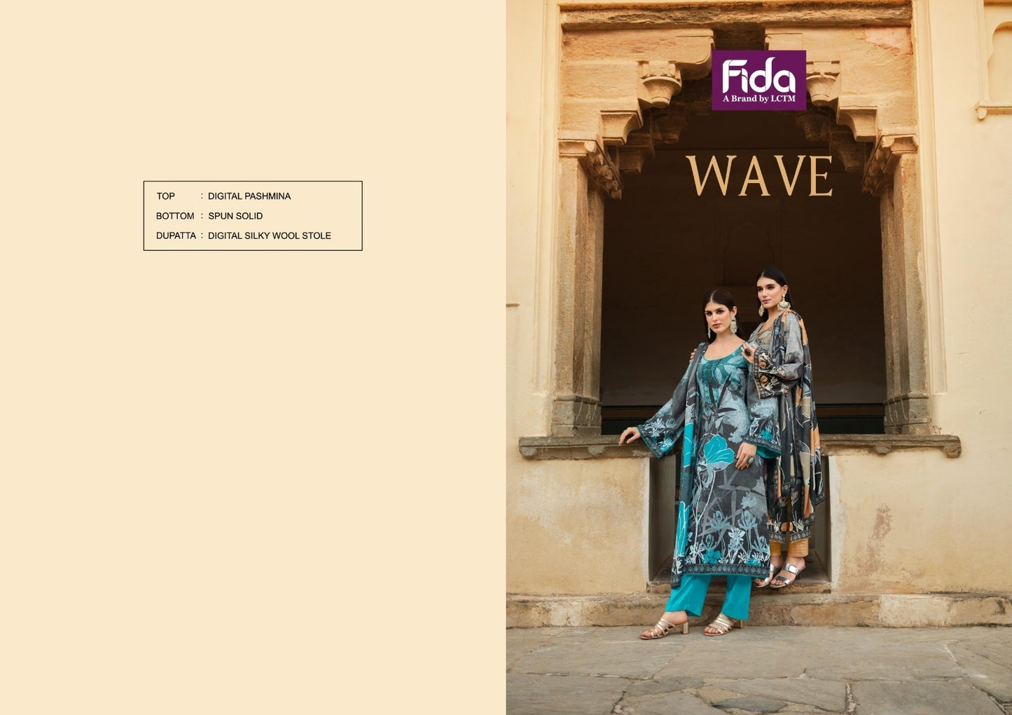 Wave Fida Pashmina Suits Exporter