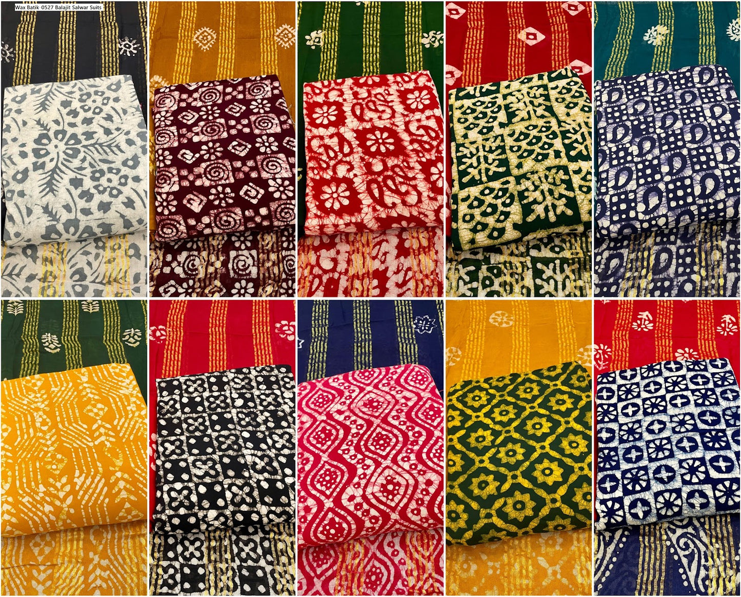 Wax Batik-0527 Balajit Rayon Salwar Suits Exporter India