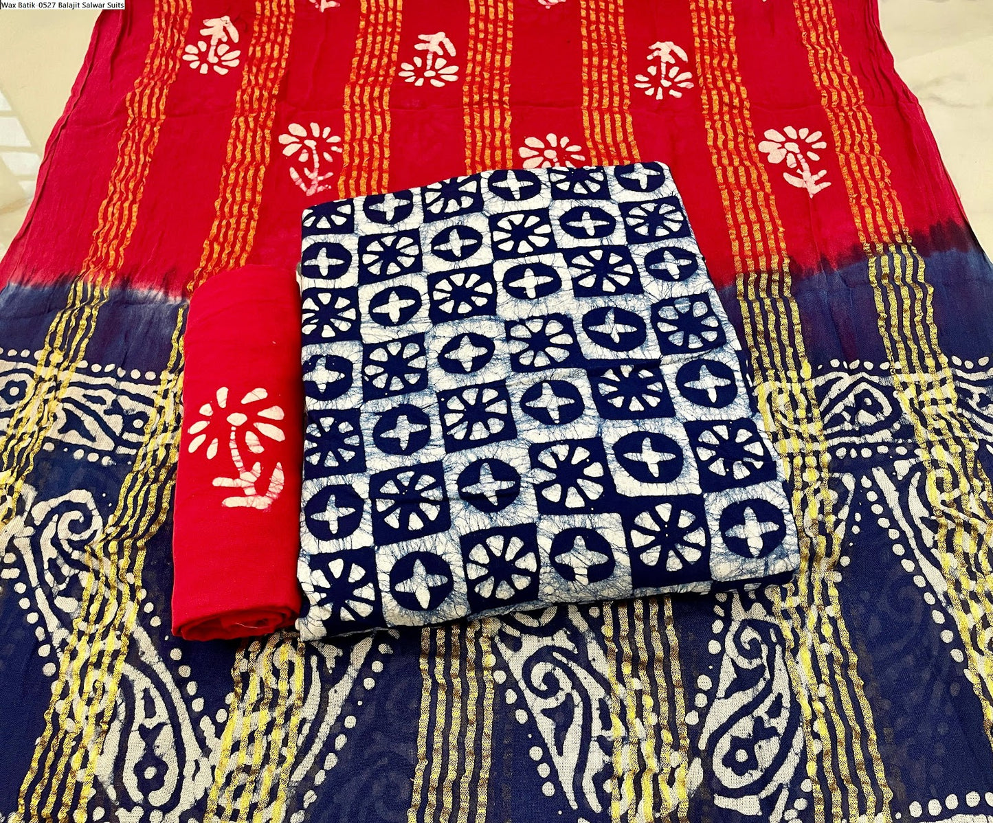 Wax Batik-0527 Balajit Rayon Salwar Suits Exporter India